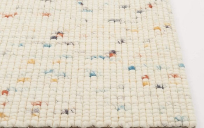 Wollen vloerkleed Royaldot 99 mix